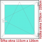 Plastová okna OS SOFT šířka 115 a 120cm x výška 170-220cm 